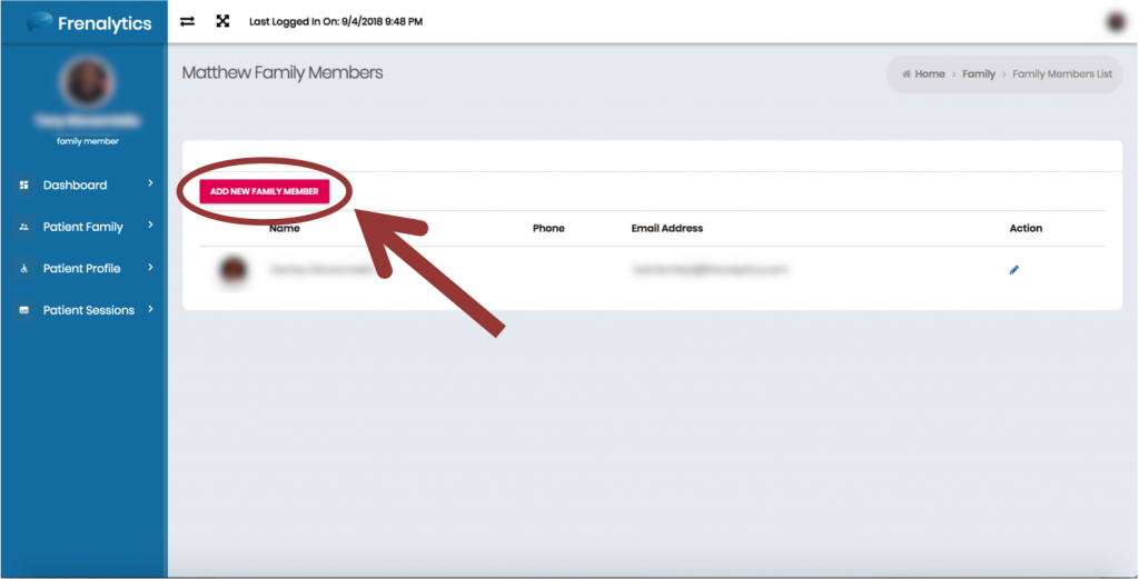 How do I add a new family member? Frenalytics