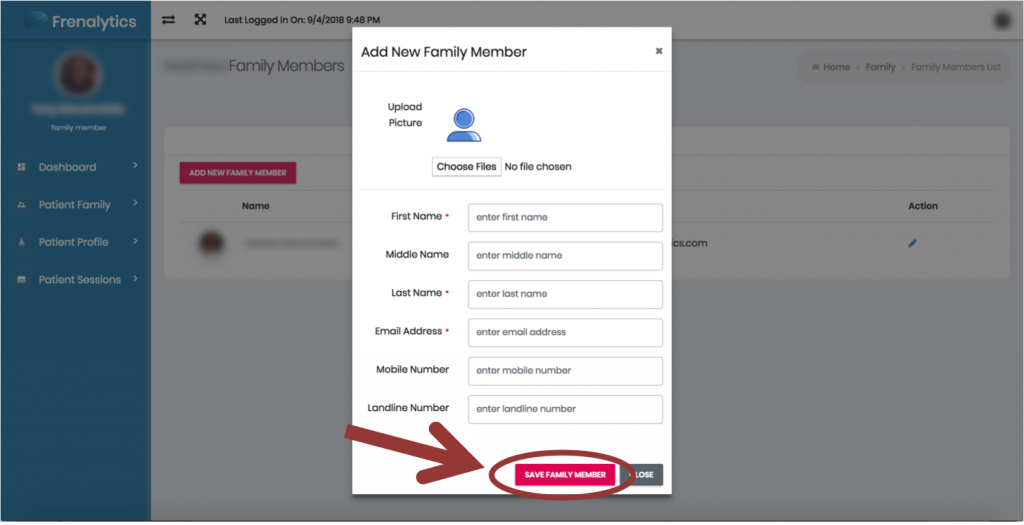 How do I add a new family member? Frenalytics